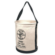 CASES AND BAGS | Klein Tools 12 in. Canvas Straight-Wall Bucket with Pocket and Molded Bottom