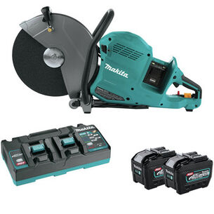 CONCRETE SAWS | Makita 80V max XGT (40V max X2) Brushless Lithium-Ion 14 in. Cordless AFT Power Cutter Kit with Electric Brake and 2 电池 (8 Ah)