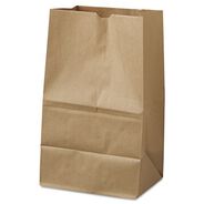 CLEANING AND SANITATION | General 8.25 in. x 5.94 in. x 13.38 in. 40 lbs. Capacity #20 Squat Grocery Paper Bags - Kraft (500/Bundle)