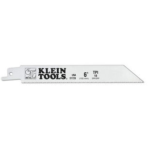 往复式锯片| Klein Tools 6英寸. 18 TPI双金属往复锯片(5个/包)