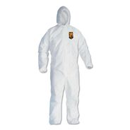 BIB OVERALLS | KleenGuard A40 Elastic-Cuff Ankle Hooded Coveralls - Triple Extra Large, White (25/Carton)