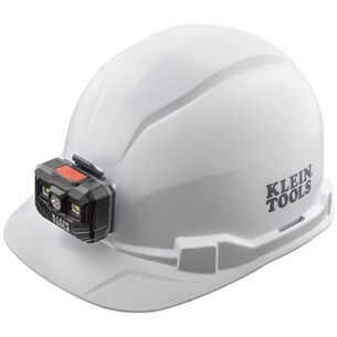 安全帽| 克莱恩的工具 60107RL无排气帽式安全帽，带可充电头灯-白色