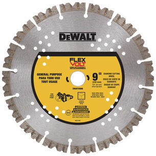 圆锯片| 德瓦尔特 DWAFV8900 FLEXVOLT 9英寸. Diamond Cutting Wheel