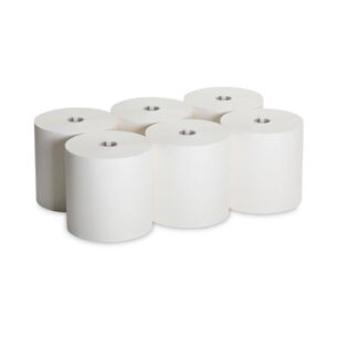 CLEANING AND SANITATION | Georgia Pacific Professional 7.87 in. x 1000 ft. 1-Ply Hardwound Nonperforated 纸 Towel Roll - White (6 Rolls/Carton)