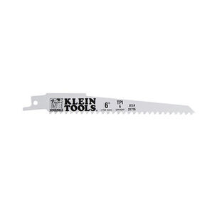 往复锯片 | Klein Tools 31716 6英寸. 6 TPI Bi-Metal Reciprocating Saw Blade (5/Pack)