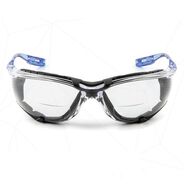 EYE PROTECTION | 3M CCS plus1.5 Diopter Strength Protective Eyewear with Foam Gasket - Blue Plastic Frame, Clear Polycarbonate Lens
