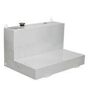 LIQUID TRANSFER EQUIPMENT | JOBOX 86 Gallon Low-Profile L-Shaped Steel Liquid Transfer Tank - White