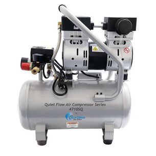 空气压缩机|加州空气工具1 HP 4.7加仑安静和无油钢罐独轮车空气压缩机