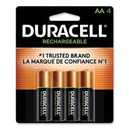 BATTERY AND ELECTRIC TESTERS | Duracell Rechargeable StayCharged NiMH AA Batteries (4/Pack)