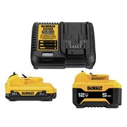 BATTERY AND CHARGER STARTER KITS | Factory Reconditioned Dewalt (2-Piece) 12V Lithium-Ion Batteries and Charger Starter Kit (3 Ah/5 Ah)