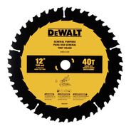CIRCULAR SAW BLADES | Dewalt 12 in. 40T Tungsten Carbide-Tipped Steel General Purpose Circular Saw Blade