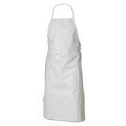 BIB OVERALLS | Ansell 28 in. x 40 in. A40 Film Laminate Liquid/Particle Protection Apron - White (100/Carton)