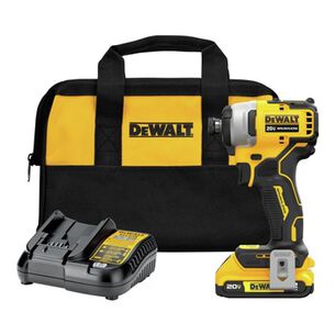 IMPACT DRIVERS | Dewalt 20V MAX ATOMIC Brushless Compact Lithium-Ion 1/4 in. 无线冲击钻驱动套件(2ah)
