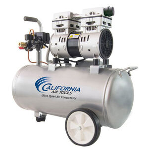 空气压缩机| California AIR Tools 8010 1 HP 8加仑超安静无油钢罐独轮车空气压缩机