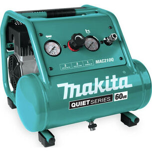 空气压缩机|工厂维修Makita Quiet系列1 HP 2加仑无油手提空气压缩机