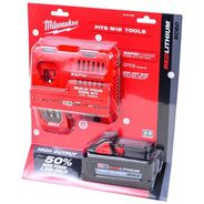 BATTERY AND CHARGER STARTER KITS | Milwaukee M18 REDLITHIUM HIGH OUTPUT XC8.0 Starter Kit (8 Ah)