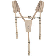 FALL PROTECTION | Klein Tools Soft Leather Work Belt Suspenders - One Size, Light Brown