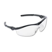 EYE PROTECTION | MCR Safety Storm Black Nylon Frame Wraparound Safety Glasses - Clear Lens (12/Box)