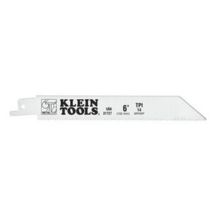往复式锯片| Klein Tools 31727 6英寸. 14 TPI双金属往复锯片(5个/包)
