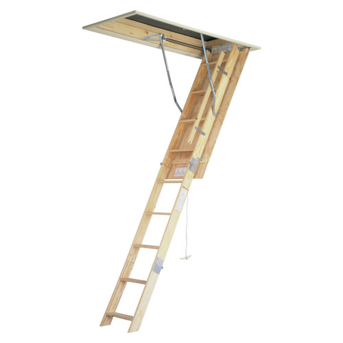 Ladders & Stools | Werner W2208 8 ft. Wood Attic Ladder (54 in. x 22.5 in. Opening) image number 0