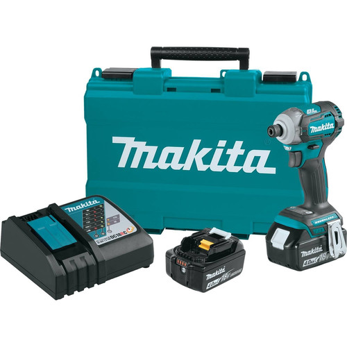 Impact Drivers | Makita XDT12M LXT 18V Cordless Lithium-Ion 1/4 in. Brushless Quick-Shift 4-Speed Impact Driver Kit image number 0