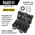 Impact Sockets | Klein Tools 66070 7-Piece Flip Impact Socket Set image number 1