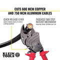 Cable and Wire Cutters | Klein Tools 63711 Wire Cable Cutter with Open Front Loading Jaws image number 5