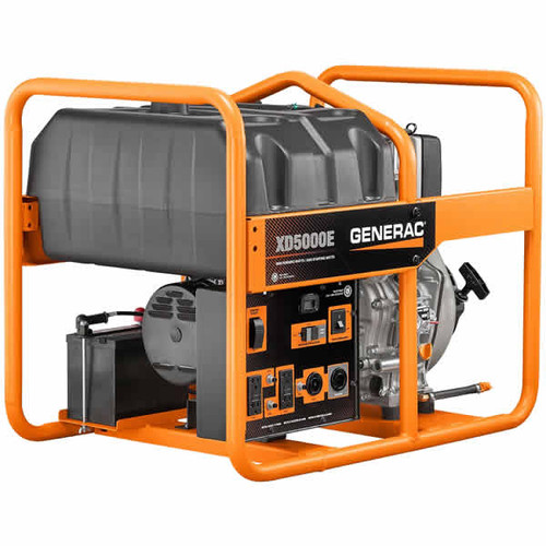 Portable Generators | Generac 6864 XD5000E 5,000 Watt Electric Start Diesel Portable Generator image number 0