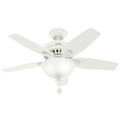Ceiling Fans | Hunter 51086 42 in. Newsome Fresh White Ceiling Fan with Light image number 0