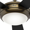 Ceiling Fans | Hunter 59053 Palermo 52 in. Contemporary Brushed Bronze Black Ceiling Fan with Light image number 5