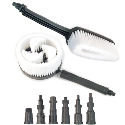 Pressure Washer Accessories | Powerwasher 81K008SH Rotary and Fixed-Hand Dual Brush Kit for Pressure Washers image number 0