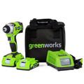 Impact Drivers | Greenworks 37042 24V Cordless Lithium-Ion DigiPro Impact Driver image number 5