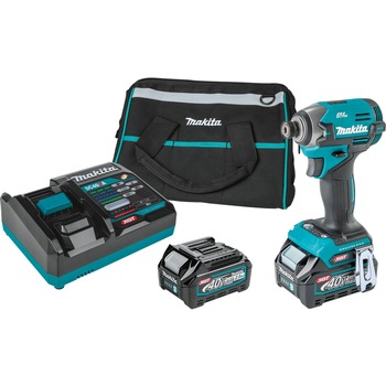 COMBO KITS | Makita GDT02D 40V max XGT Brushless Lithium-Ion Cordless 4 Speed Impact Driver Kit with 2 Batteries (2.5 Ah)