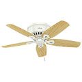 Ceiling Fans | Hunter 51090 42 in. Builder Low Profile Snow White Ceiling Fan with LED image number 3