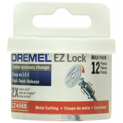 Grinding, Sanding, Polishing Accessories | Dremel EZ456B-01 EZ Lock 1-1/2 in. Cut-Off Wheels for Metal (12-Pack) image number 0