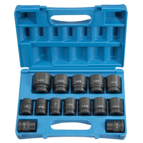 Sockets | Grey Pneumatic 8038 14-Piece 3/4 in. Drive 6-Point SAE Standard Impact Socket Set image number 0