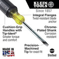 Screwdrivers | Klein Tools 608-4 1/8 in.  Cabinet Tip 4 in. Shank Mini Flathead Screwdriver image number 1