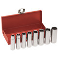 Socket Sets | Klein Tools 65514 8-Piece 1/2 in. Drive 12 Point Deep Socket Wrench Set image number 0