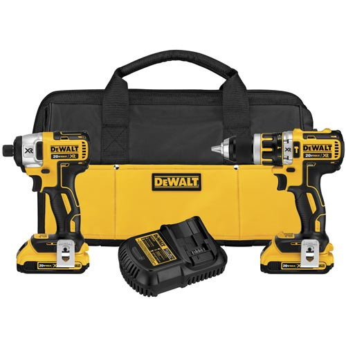 Combo Kits | Factory Reconditioned Dewalt DCK286D2R 20V MAX XR Lithium-Ion Brushless Compact Hammer Drill & Impact Driver Combo Kit image number 0
