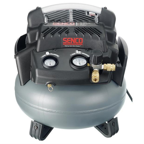 Portable Air Compressors | Factory Reconditioned SENCO PC1280R 1.5 HP 6 Gallon Oil-Free Pancake Air Compressor image number 0