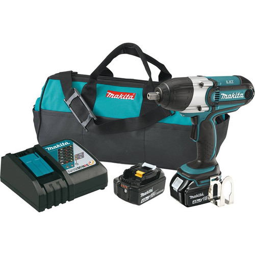 Impact Wrenches | Makita XWT04MB 18V LXT 4.0 Ah Cordless Lithium-Ion High Torque 1/2 in. Square Drive Impact Wrench Kit image number 0