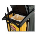Cleaning Carts | Rubbermaid Commercial FG9T7500BLA High-Security Healthcare Cleaning Cart - Black image number 2