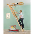 Ladders & Stools | Louisville L224P Premium 250 lbs. Load Capacity 22-1/2 in. x 54 in. Open Ceiling Wood Attic Ladder for 10 ft. Ceiling Heights image number 1
