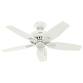 Ceiling Fans | Hunter 51086 42 in. Newsome Fresh White Ceiling Fan with Light image number 1