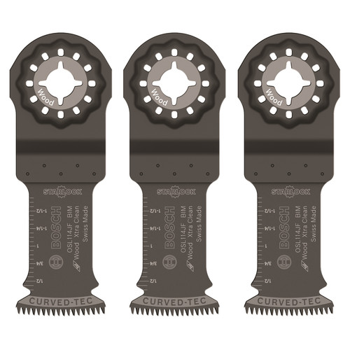 Multi Tools | Bosch OSL114JF-3 1-1/4 in. Starlock Bi-Metal Xtra-Clean Plunge Cut Blade (3-Pack) image number 0