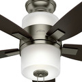 Ceiling Fans | Hunter 59010 52 in. Domino Contemporary Antique Pewter Indoor Ceiling Fan with Light (Energy Star Certified) image number 3