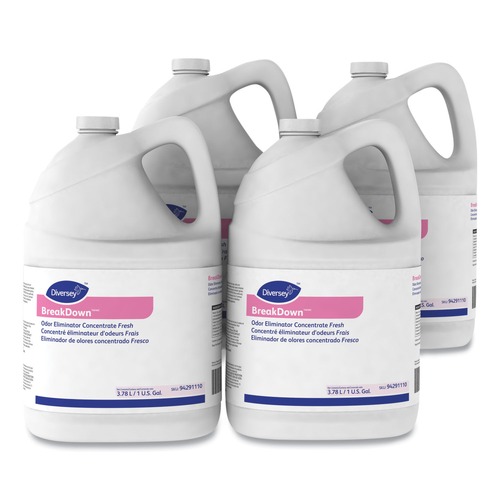 Cleaning & Janitorial Supplies | Diversey Care 94355110 1 Gallon Bottle Liquid Odor Eliminator - Cherry Almond Scent (4/Carton) image number 0