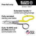 Snips | Klein Tools 2100-8 Stainless Steel Electrician Free Fall Snips image number 1