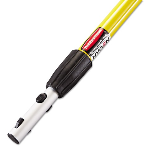 Mops | Rubbermaid Commercial HYGEN FGQ75500YL00 48 in. - 72 in. HYGEN Quick-Connect Extension Handle - Yellow/Black image number 0