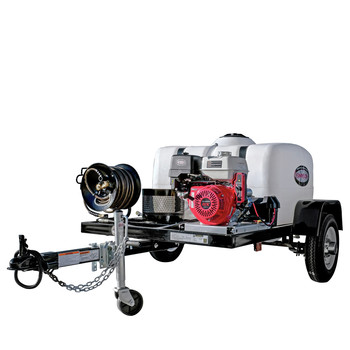 DOLLARS OFF | Simpson 95003 Trailer 4200 PSI 4.0 GPM Cold Water Mobile Washing System Powered HONDA